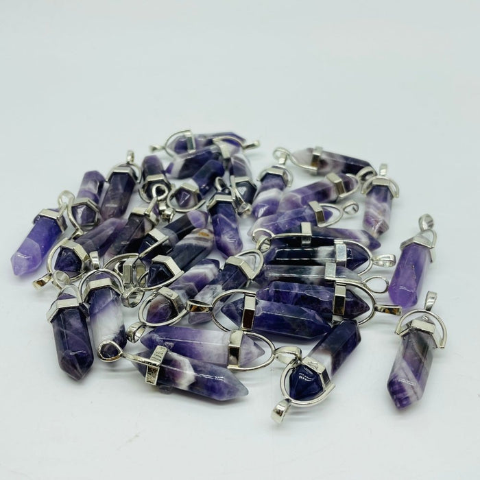 Chevron Amethyst Double Point Pendant Wholesale