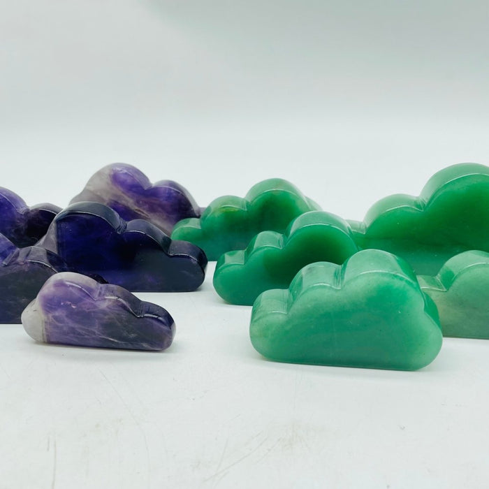 Chevron Amethyst & Green Aventurine Cloud Carving Wholesale