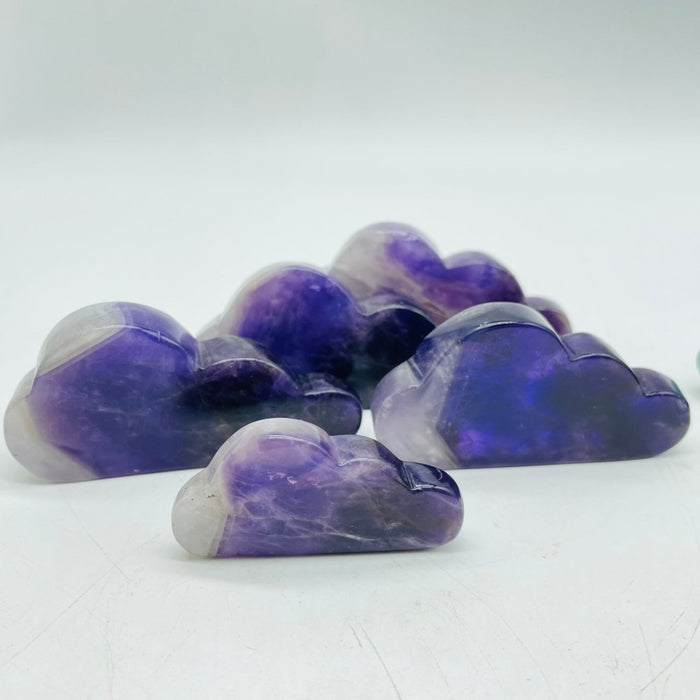 Chevron Amethyst & Green Aventurine Cloud Carving Wholesale