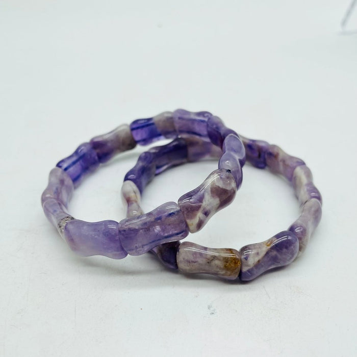 Chevron Amethyst & Red Tiger Eye Bracelet Crystal Wholesale