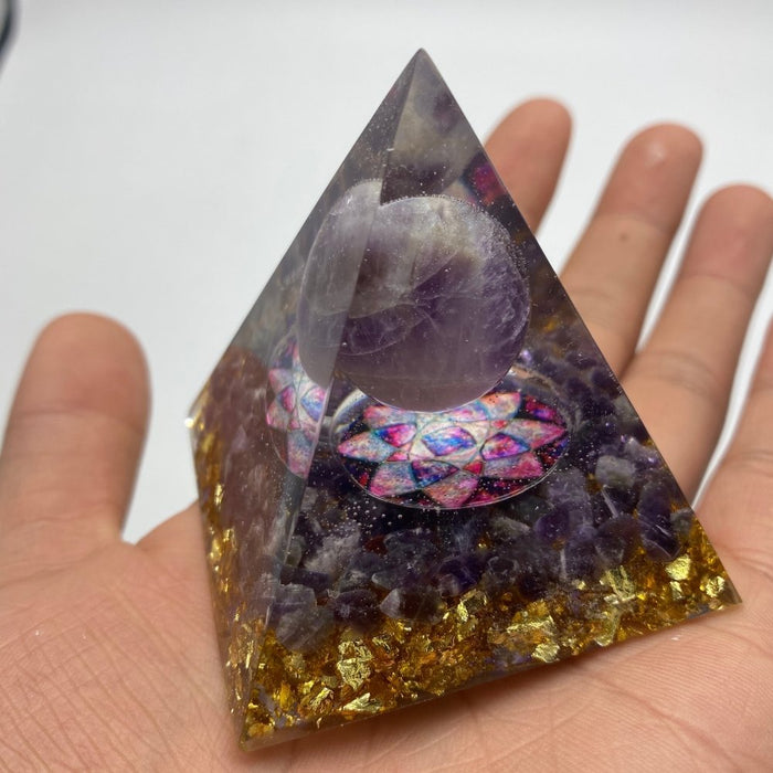 Chevron Amethyst Rose Orgone Pyramid Wholesale