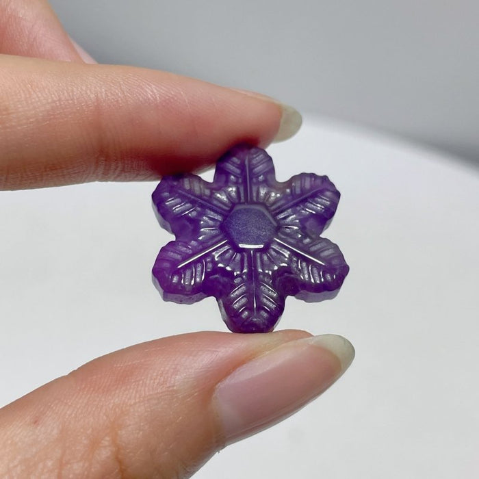 Chevron Amethyst Snowflake Carving Wholesale
