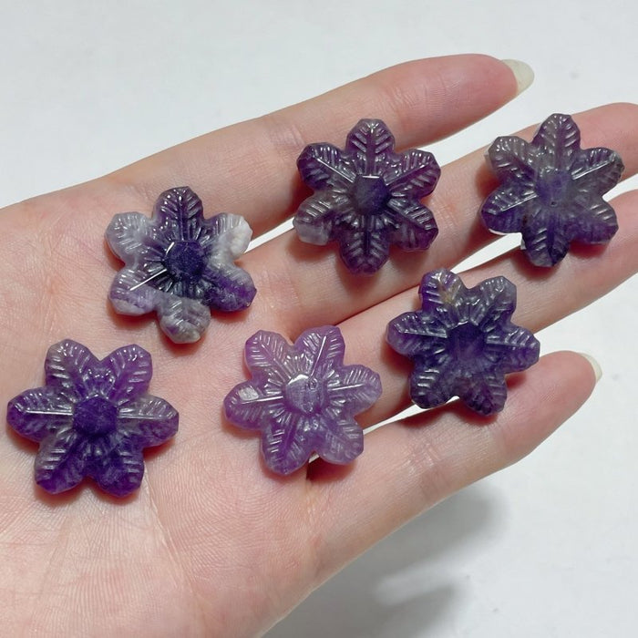 Chevron Amethyst Snowflake Carving Wholesale