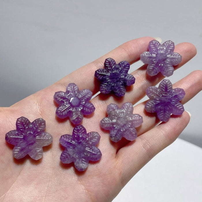 Chevron Amethyst Snowflake Carving Wholesale