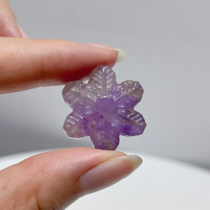 Chevron Amethyst Snowflake Carving Wholesale