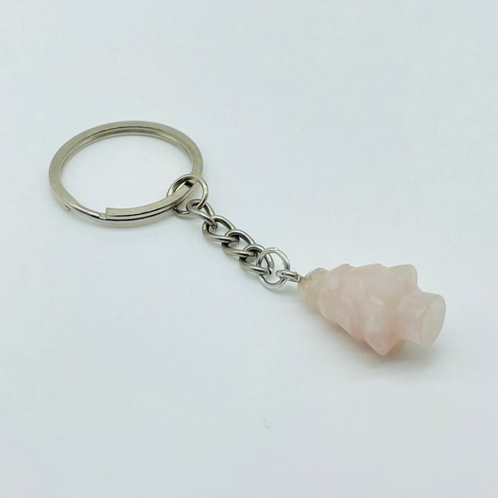 Christmas Tree Keychain Wholesale Rose Quartz Green Aventurine