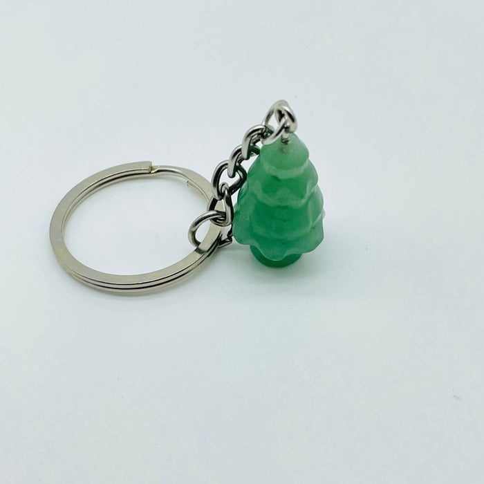 Christmas Tree Keychain Wholesale Rose Quartz Green Aventurine