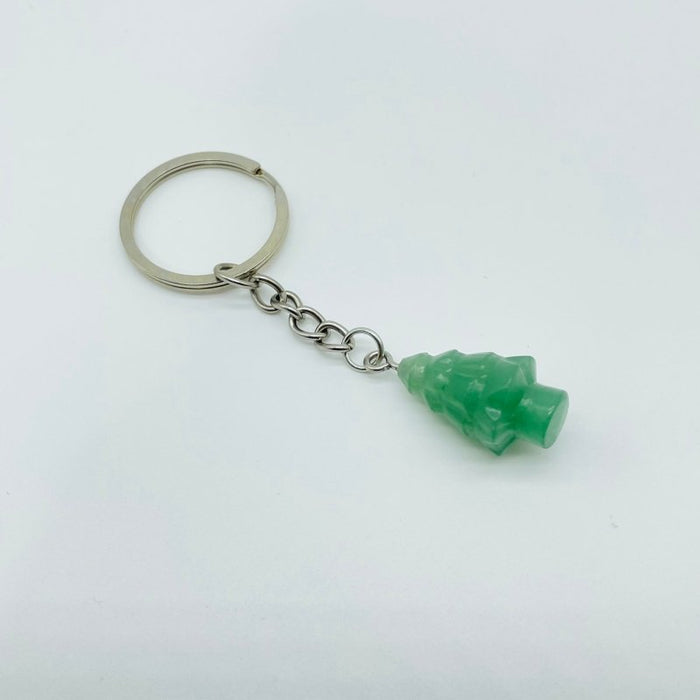 Christmas Tree Keychain Wholesale Rose Quartz Green Aventurine