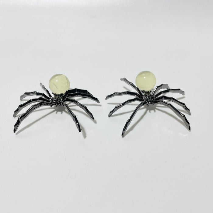Citrine Crystal Sphere Spider Ornament Handmade Alloy Spider Wholesale