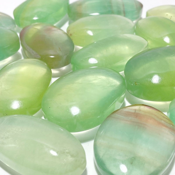 Clear Green Fluorite Palm Wholesale