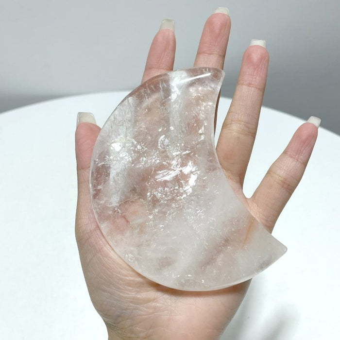 Clear Quartz Moon Carving Wholesale