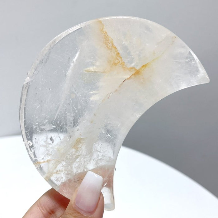 Clear Quartz Moon Carving Wholesale