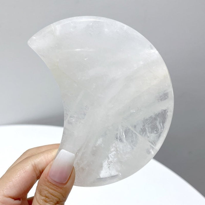Clear Quartz Moon Carving Wholesale