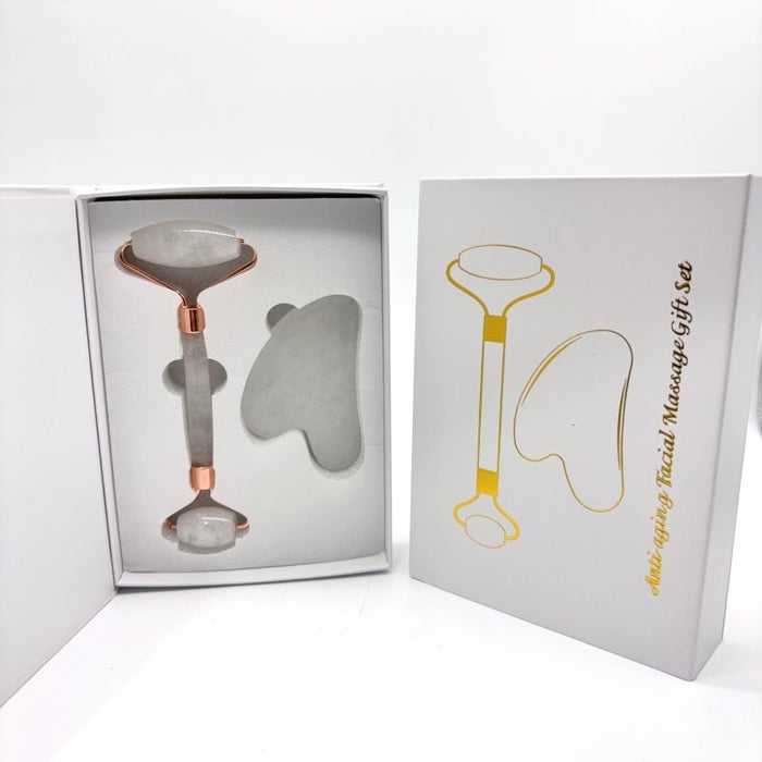 Clear Quartz Roller and Gua Sha A Set Wholesale