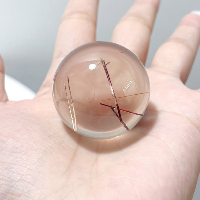 Clear Rutile Quartz Sphere