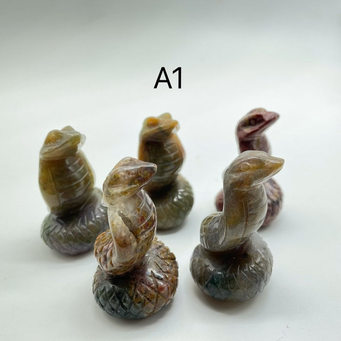 Cobra Crystals Carving Dragon Blood Chevron Amethyst Moss Jade Wholesale