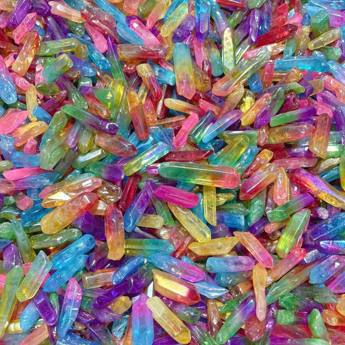 Colorful Aura Clear Quartz Points Wholesale