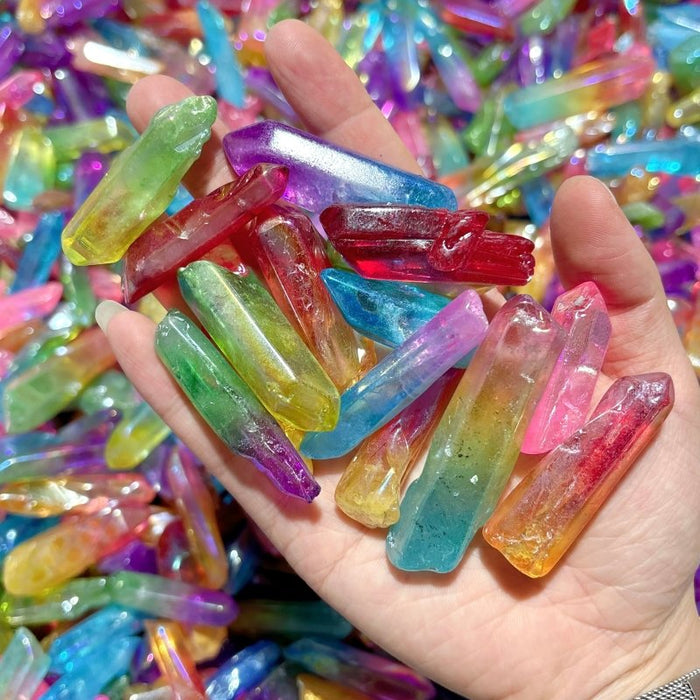 Colorful Aura Clear Quartz Points Wholesale