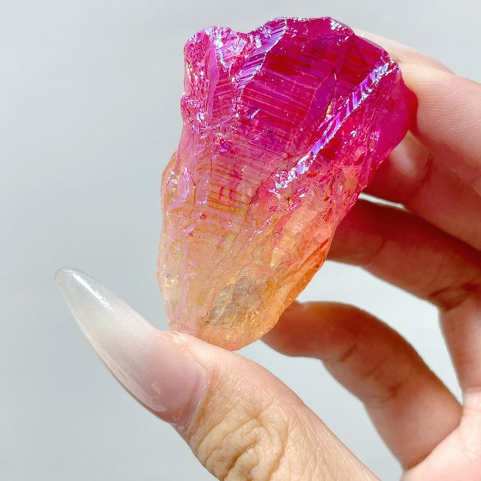 Colorful Aura Raw Green Amethyst Stone Wholesale