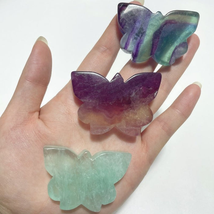 Colorful Fluorite Butterfly Carving Wholesale