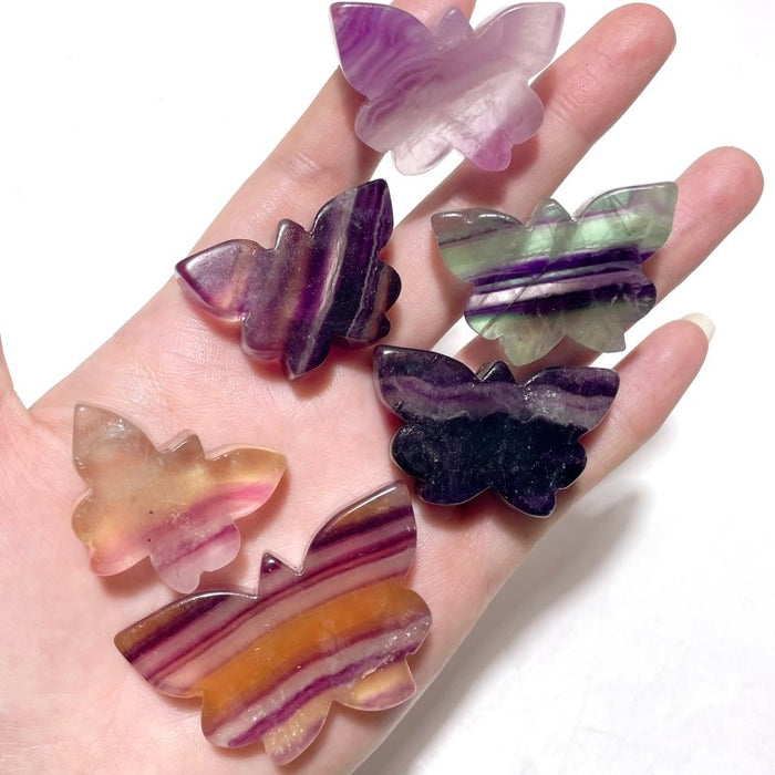 Colorful Fluorite Butterfly Carving Wholesale
