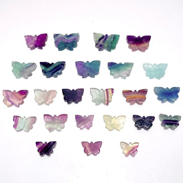 Colorful Fluorite Butterfly Carving Wholesale