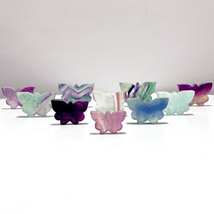 Colorful Fluorite Butterfly Carving Wholesale