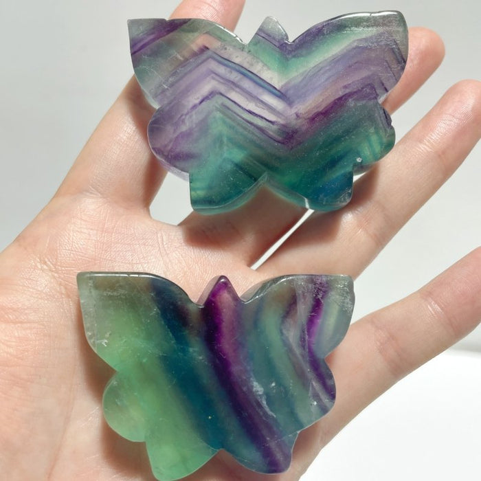 Colorful Fluorite Butterfly Carving Wholesale