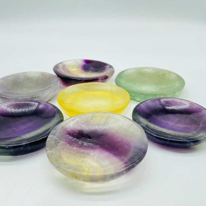 Colorful Fluorite Shallow Bowl Wholesale
