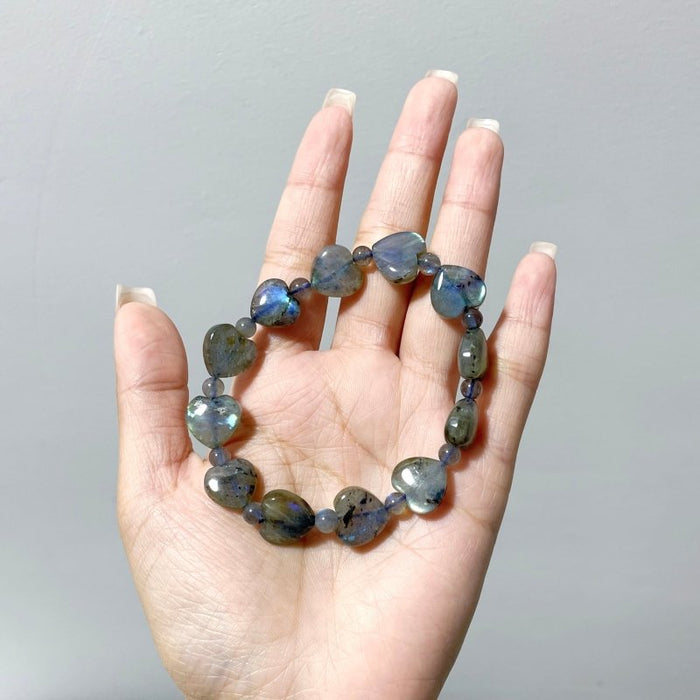 Colorful Labradorite Heart Bracelet Wholesale