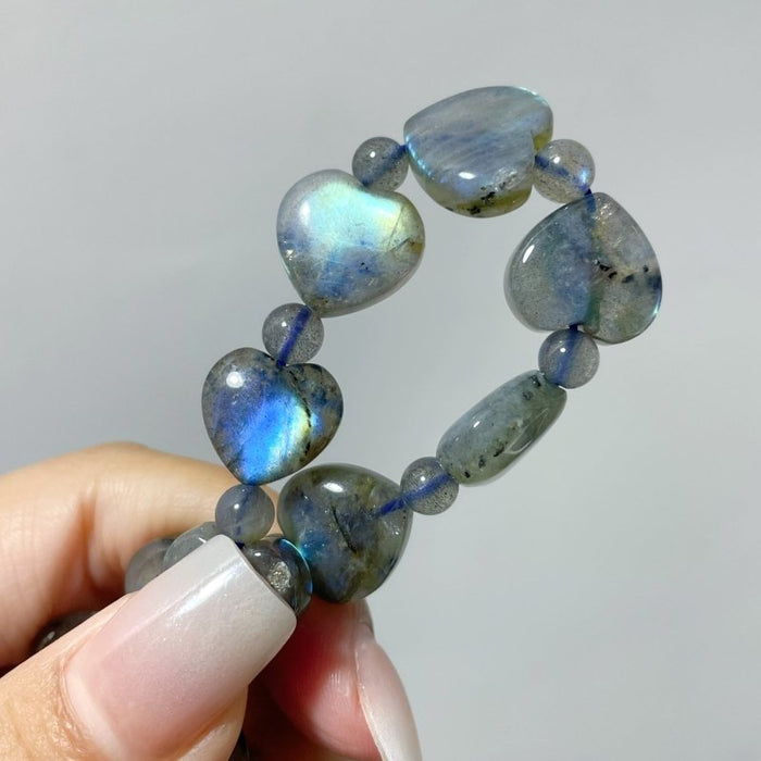 Colorful Labradorite Heart Bracelet Wholesale