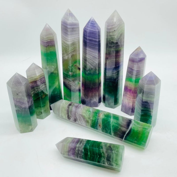 Colorful Silky Fluorite Point Wholesale