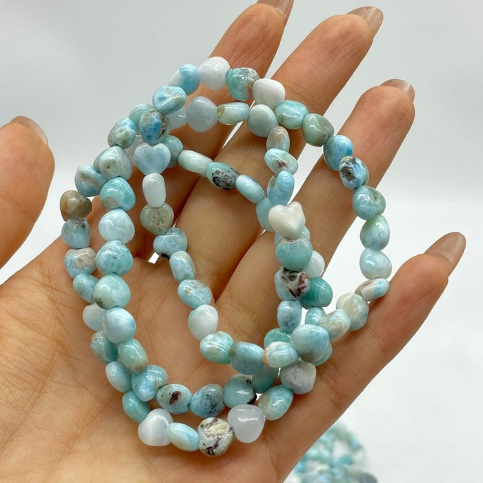 Cute Larimar Heart Bracelets Wholesale Dominican Republic