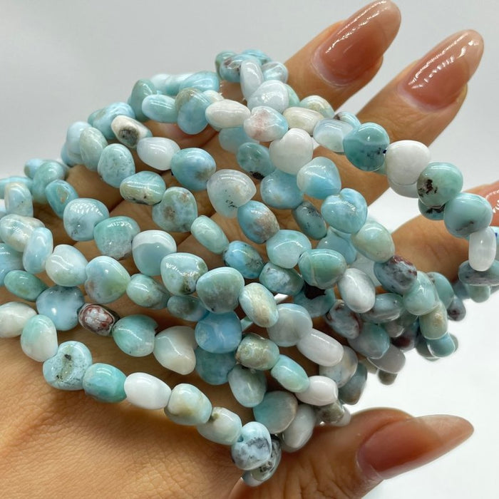 Cute Larimar Heart Bracelets Wholesale Dominican Republic