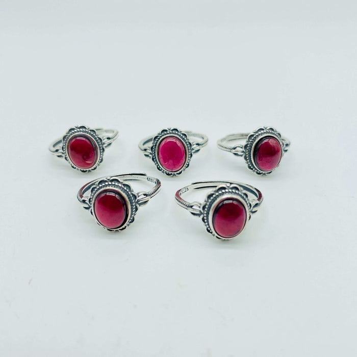 High Quality S925 Garnet Ring Wholesale