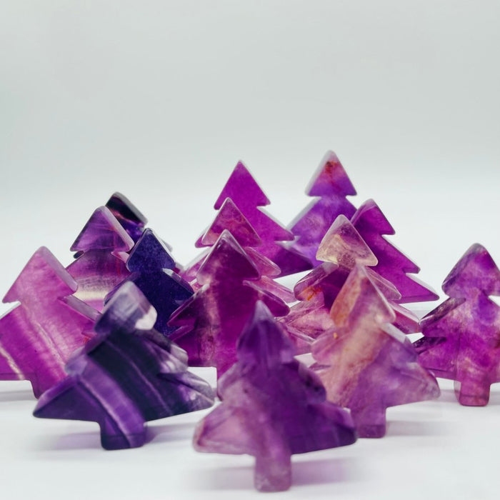 Dark Purple Fluorite Pine Tree Christmas Tree Wholesale