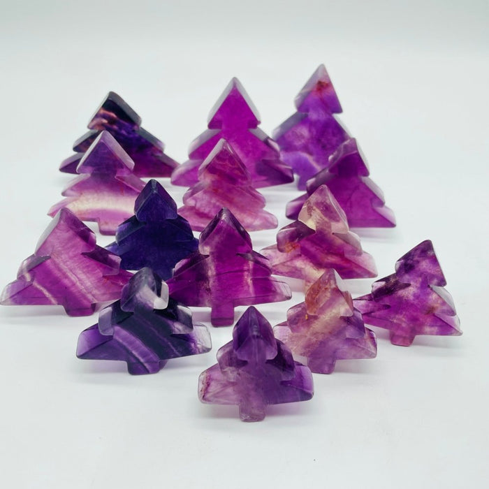 Dark Purple Fluorite Pine Tree Christmas Tree Wholesale