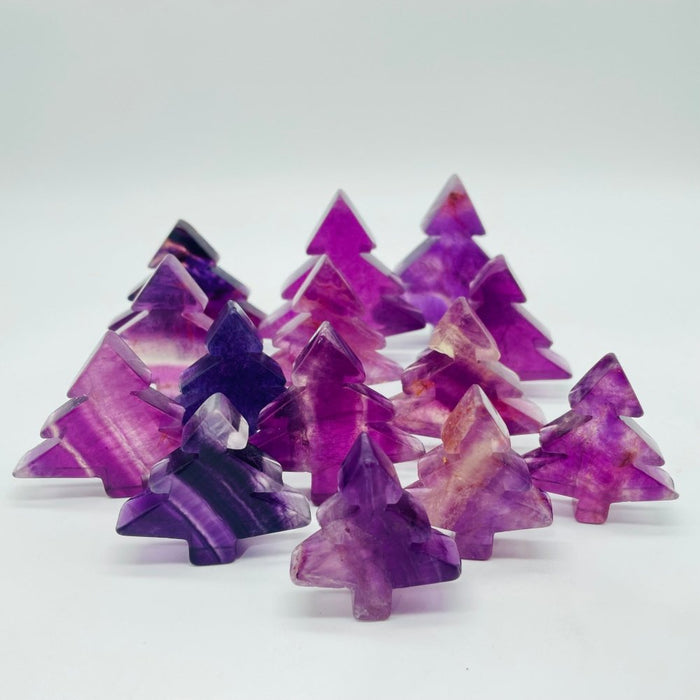 Dark Purple Fluorite Pine Tree Christmas Tree Wholesale