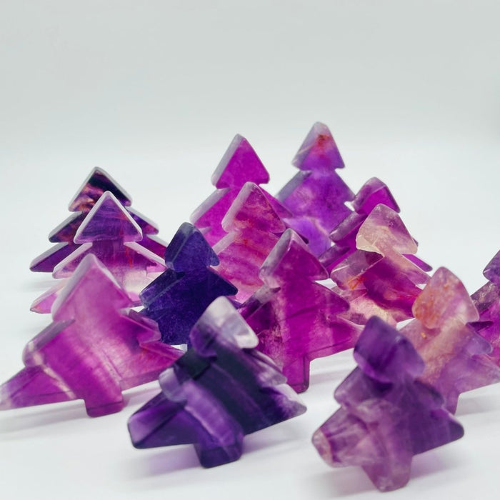 Dark Purple Fluorite Pine Tree Christmas Tree Wholesale