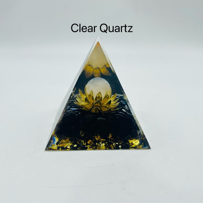 Clear Quartz Obsidian Orgone Pyramid Wholesale