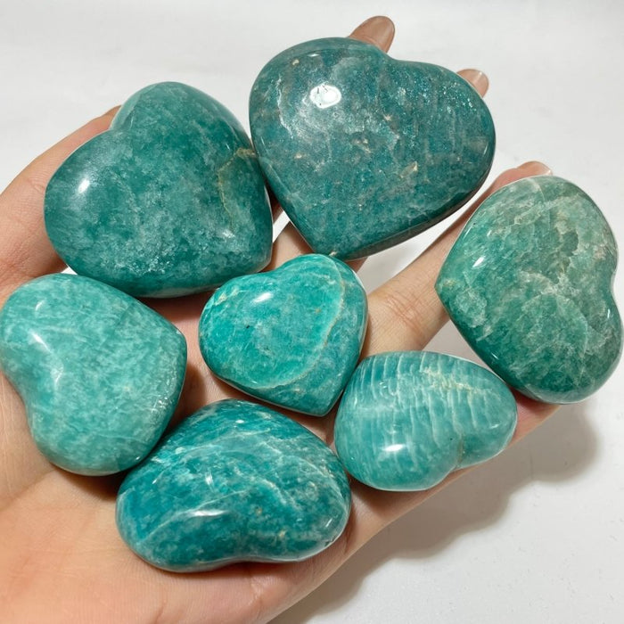 Deep Blue Amazonite Heart Wholesale