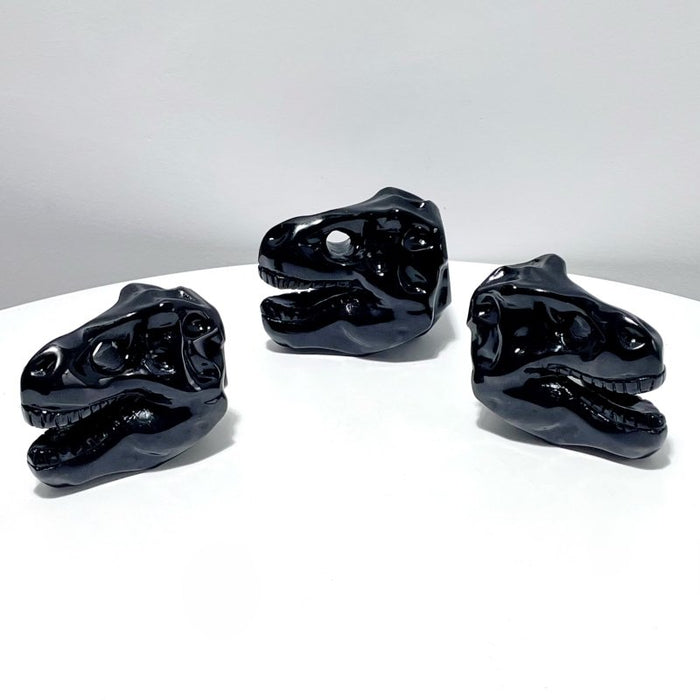 Dinosaur Skull Carving Wholesale Obsidian Larvikite
