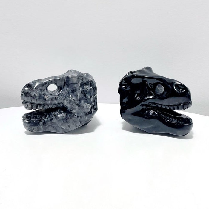 Dinosaur Skull Carving Wholesale Obsidian Larvikite