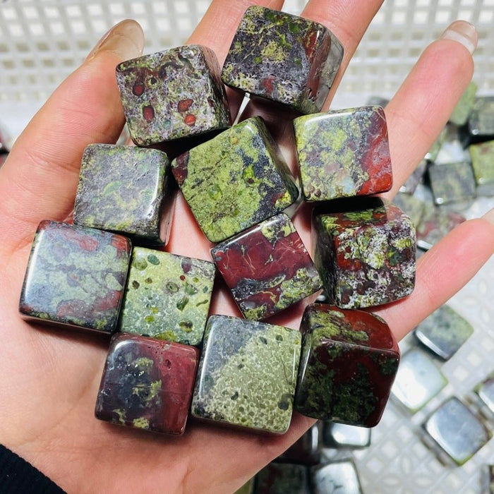 Dragon Blood Stone Cube Tumbled Wholesale