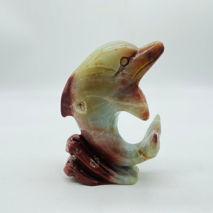 Caribbean Calcite Dolphin Carving