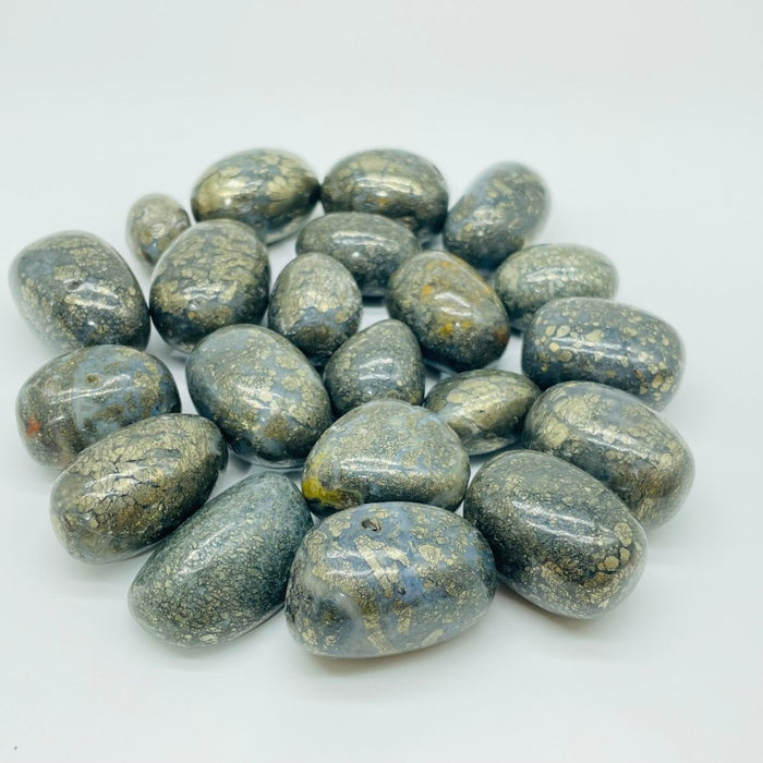 Flower Pyrite Mixed Agate Tumbled Wholesale