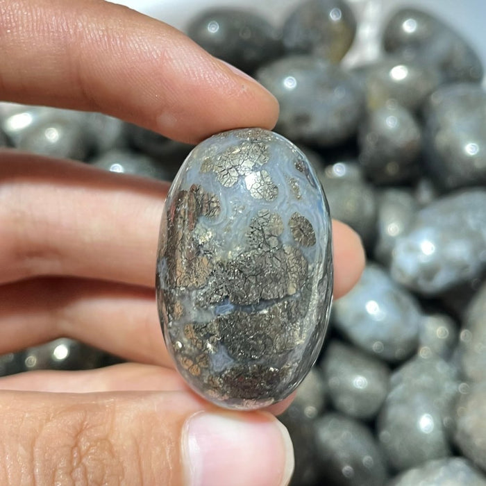 Flower Pyrite Mixed Agate Tumbled Wholesale