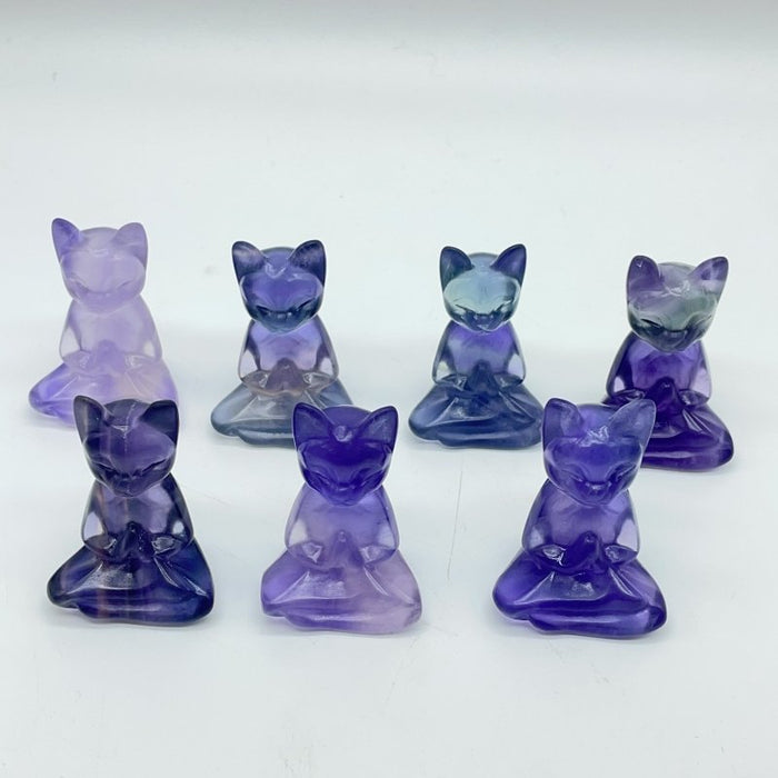 Fluorite Cat Carving Crystals Wholesale