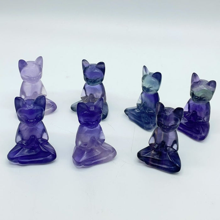Fluorite Cat Carving Crystals Wholesale