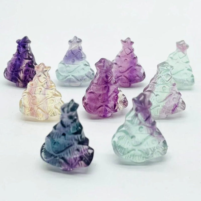 Fluorite Christmas Tree Carving Crystal Wholesale